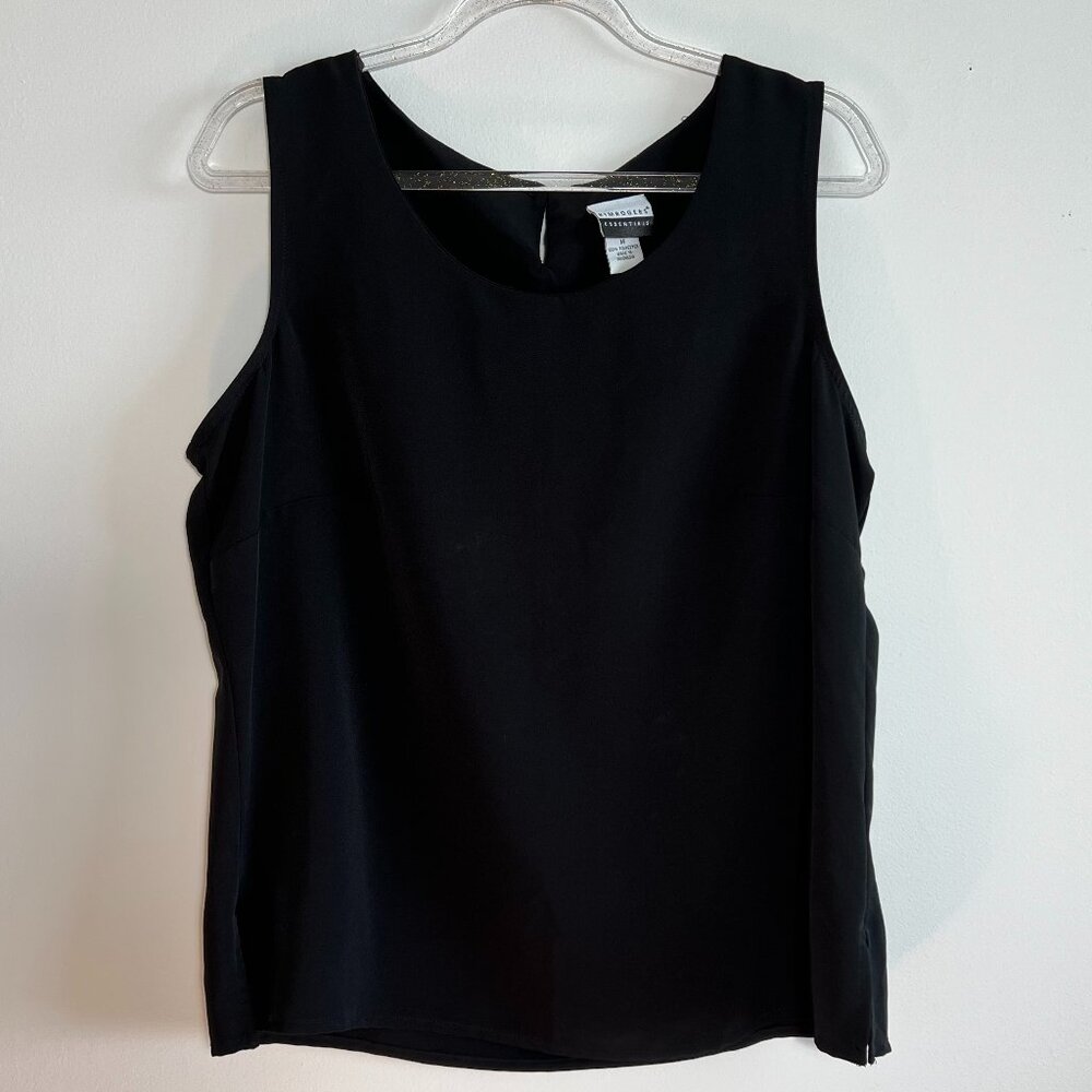 Kim Rogers Essentials Black Poly Tank, Size Medium